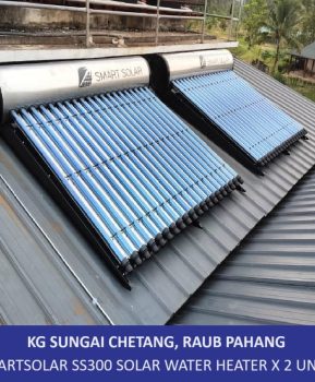 Smartsolar SS300 best solar water heater supply and install at Raub pahang (solarmate, aquasolar, summer, monier, solarplus, mysolar, solarwave)-min